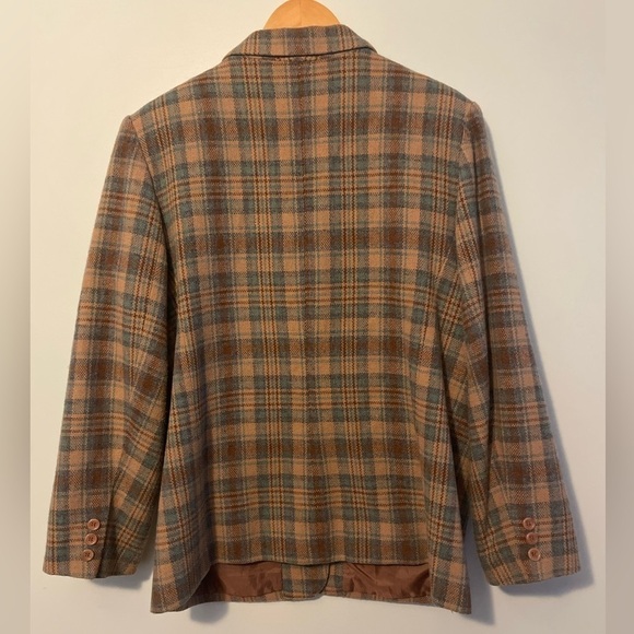 Bridgewater Classics Plaid Wool Blend Peacoat Size 14 - Picture 2 of 5